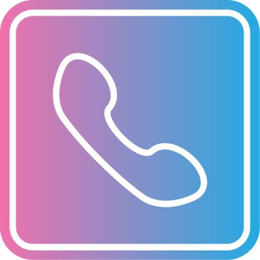 Soyut arkaplanda telefon simgesi izole edildi