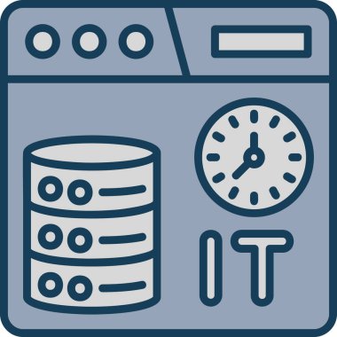 Sunucu. Web simgesi basit illüstrasyon