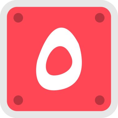 yumurta düz simgesi, vektör, illüstrasyon