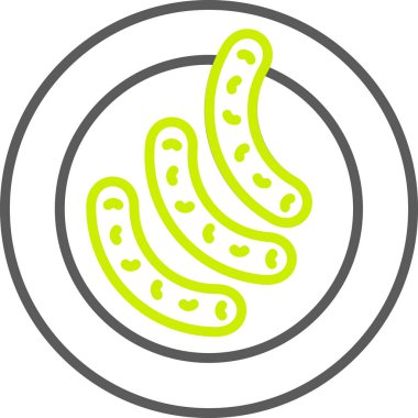 Vektör biçiminde taze fasulye simgesi