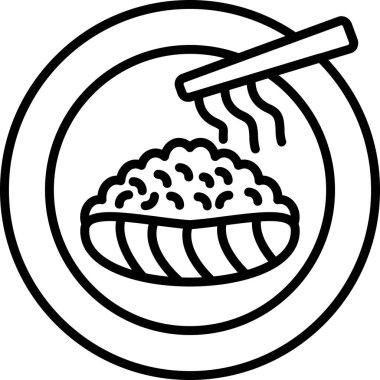 Pirinç. Web simgesi basit tasarım