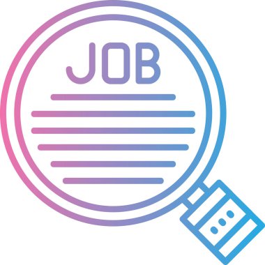 İş araması. Web simgesi vektör illüstrasyonu