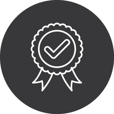 Rozet vektör dairesi modern simge tasarımı