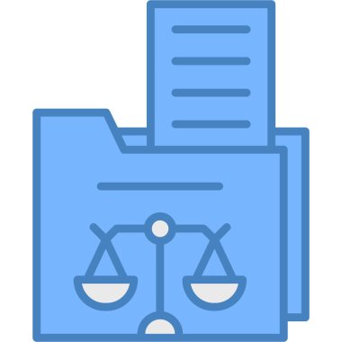 Adalet simgesi, vektör illüstrasyonu basit tasarım