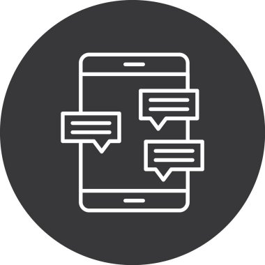 Sohbet simgesinin vektör illüstrasyonu