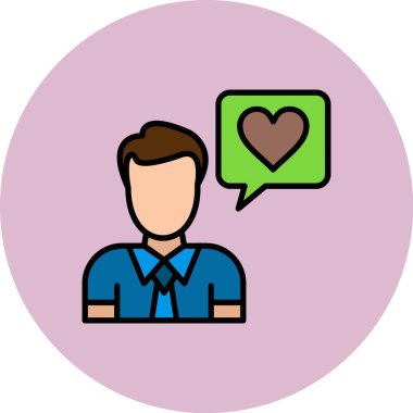 Bir kalp simgesinin vektör illüstrasyonu