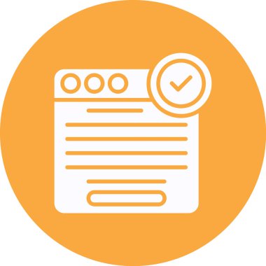 Belge. Web simgesi basit illüstrasyon