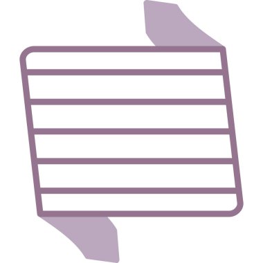 Boş not defteri simgesi. Web için not defteri vektör simgelerinin özet çizimi