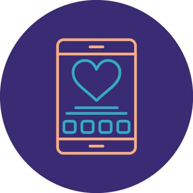 Akıllı telefon simgesinin vektör illüstrasyonu