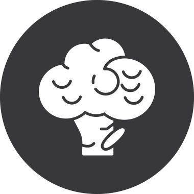 Beyin. Web simgesi basit illüstrasyon