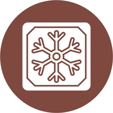 Eşsiz kar tanesi vektör çizgisi simgesi