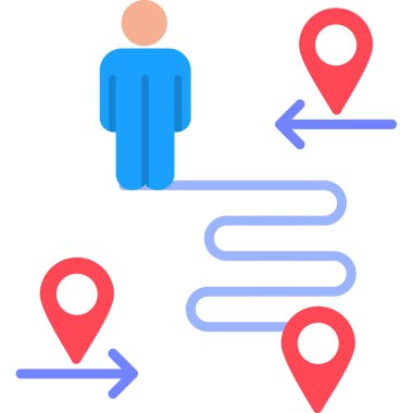 konum haritası vektör illüstrasyonu