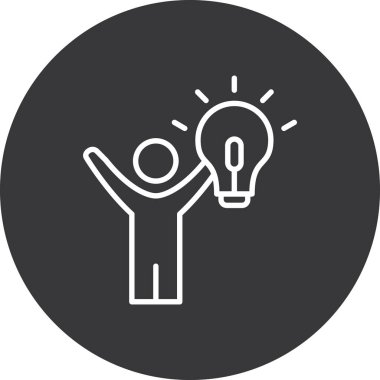 Ampul simgesinin vektör illüstrasyonu