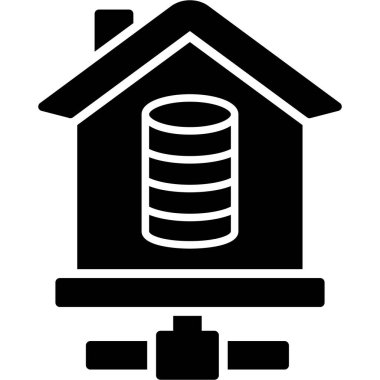 Ev. Web simgesi basit illüstrasyon