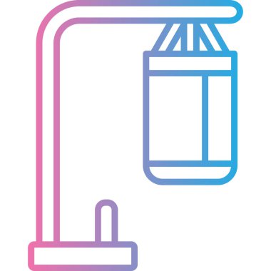Bir benzin istasyonu simgesinin vektör illüstrasyonu