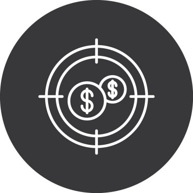 Para için. Web simgesi basit illüstrasyon