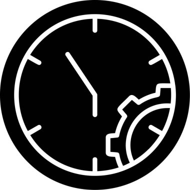 Saat simgesi vektör illüstrasyonu