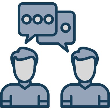 Sohbet vektörü simgesi modern basit illüstrasyon