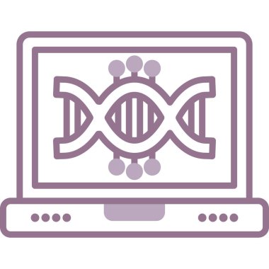 DNA molekülü yapı simgesi doldurulmuş dış hat biçimi