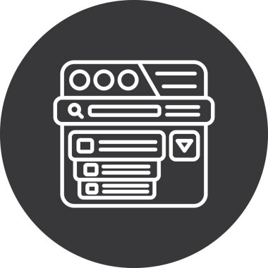 tarayıcı web simge vektör çizim