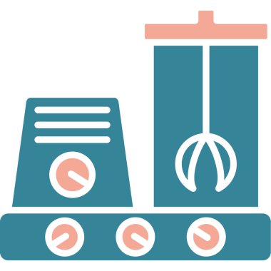 Fabrika. Web simgesi basit illüstrasyon