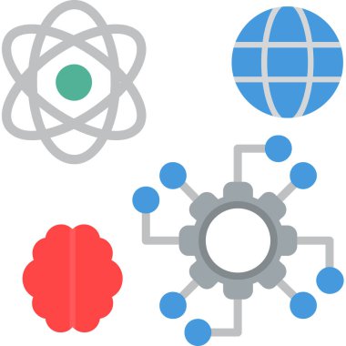 Molekül ve bilim vektörü simgesi