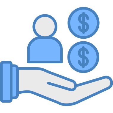 Dolar. Web simgesi basit illüstrasyon