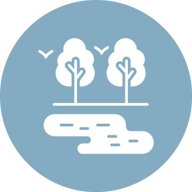 Orman ikonu vektör illüstrasyonu