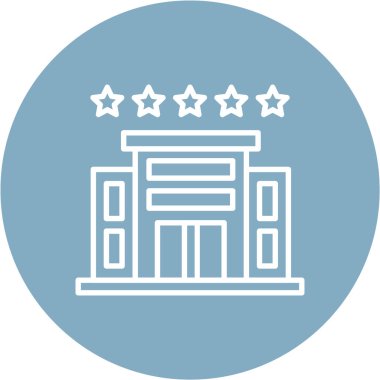 Otel simgesi vektör illüstrasyonu