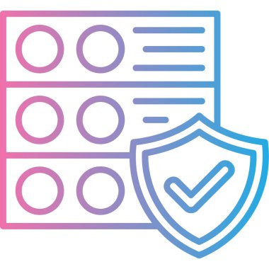 Kalkan. Web simgesi basit illüstrasyon