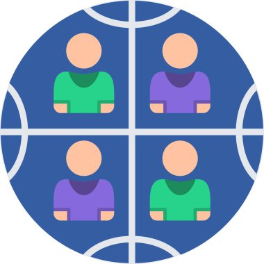 Takım ikonu. Düz dizayn. vektör illüstrasyonu