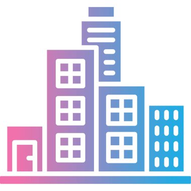 Bina. Web simgesi basit tasarım