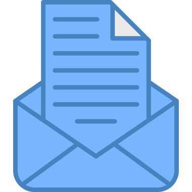 Mektup. Web simgesi basit illüstrasyon