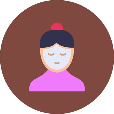 Kızım. Web simgesi basit illüstrasyon