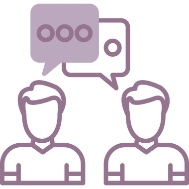 Sohbet web simgesi, basit vektör illüstrasyonu