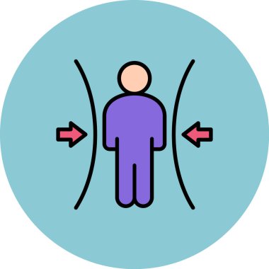 Bir insan simgesinin vektör illüstrasyonu