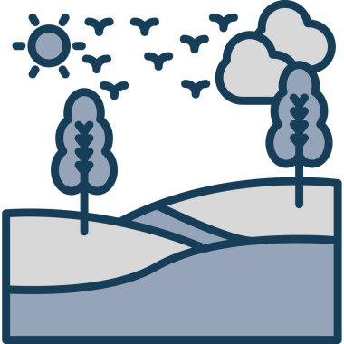 Basit vektör simgesi, bitkilerin çizimi