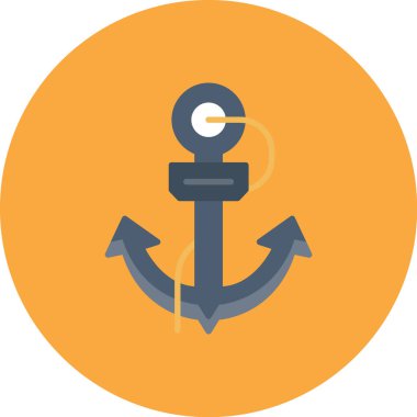 anchor düz vektör simgesi