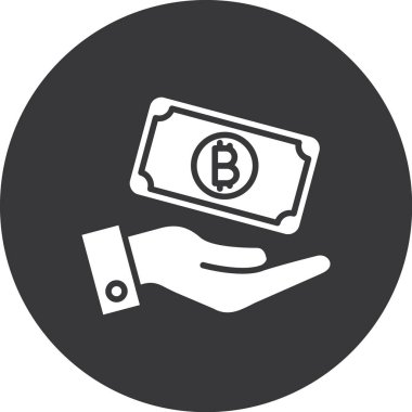 bitcoin. Web simgesi basit illüstrasyon