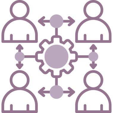 iş insanları simgesi vektör illüstrasyonu