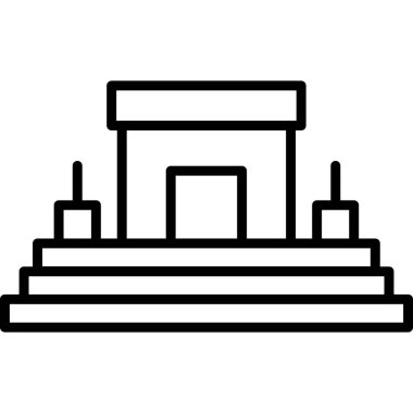 bina simgesi, vektör illüstrasyonu