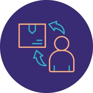 İş ve finans simgesinin vektör illüstrasyonu