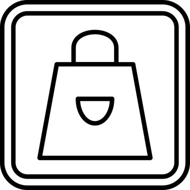 çanta torba kontur simgesi ana hat biçimi