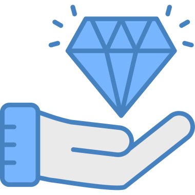 Elmas. Web simgesi basit illüstrasyon