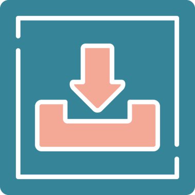 Simge indir. vektör illüstrasyonu