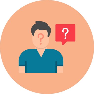 Soru işareti düz vektör simgesi