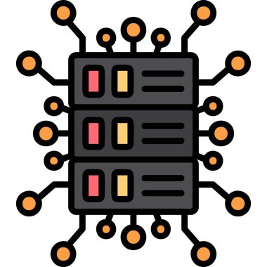 İşlemci. Web simgesi basit illüstrasyon