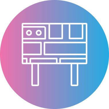 Bir bina simgesinin vektör illüstrasyonu