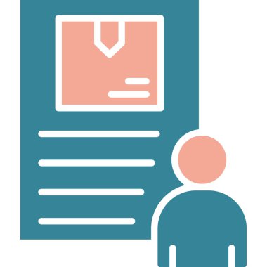 Belgesi olan bir kişinin vektör illüstrasyonu