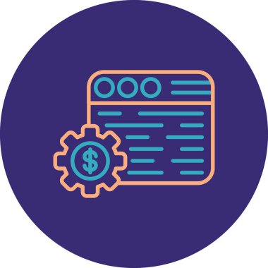 Para için. Web simgesi basit illüstrasyon